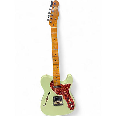 Used Fender american professional II telecaster thinline transparent surf green Hollow Body Electric Guitar
