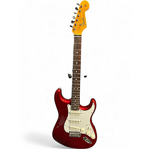Used Fender american vintage ii 65 stratocaster candy apple red Solid Body Electric Guitar candy apple red