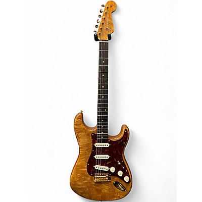 Used Fender artisan maple burly stratocaster natural Solid Body Electric Guitar