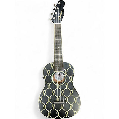 Used Fender billie eilish signature ukulele Black and Yellow Ukulele