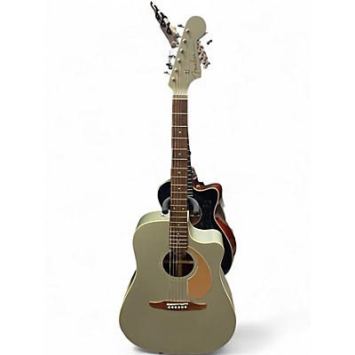 Used Fender cali series redondo Green Acoustic Electric Guitar