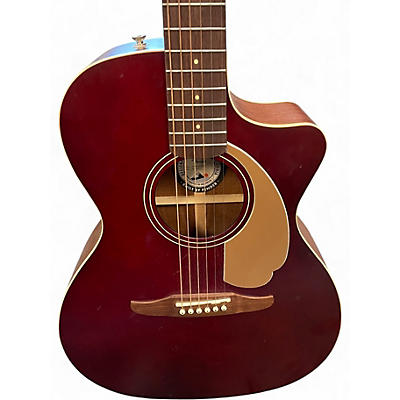 Used Fender california redondo Walnut Acoustic Electric Guitar