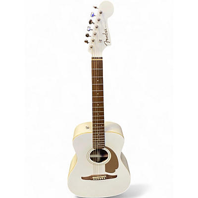 Used Fender california series malibu player arctic gold Acoustic Electric Guitar