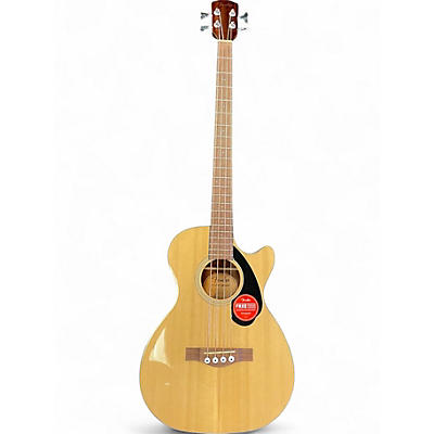 Used Fender cb-60sce Natural Acoustic Bass Guitar