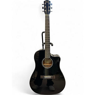 Used Fender cd 60sce Black Acoustic Guitar