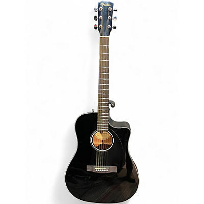Used Fender cd60SCE BLACK Acoustic Electric Guitar