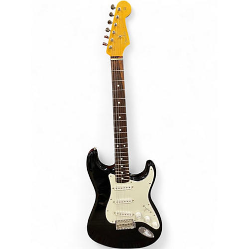 Used Fender classic series 60's stratocaster Black and White Solid Body Electric Guitar Black and White
