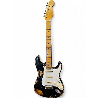 Used Fender custom shop 50's Stratocaster Relic Black/2-tone sunburst undercoat Solid Body Electric Guitar
