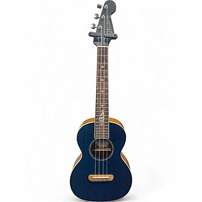 Used Fender dhani harrison signature ukelele Turquoise Ukulele