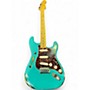 Used Fender ej thinline stratocaster Green Solid Body Electric Guitar Green
