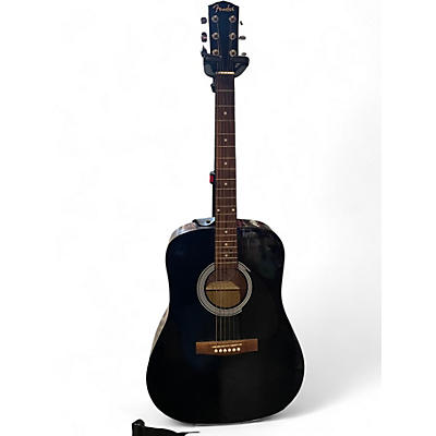 Used Fender fa115pk Black Acoustic Guitar