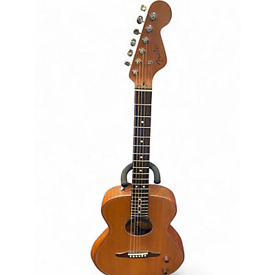 Used Fender highway parlor Natural Acoustic Electric Guitar