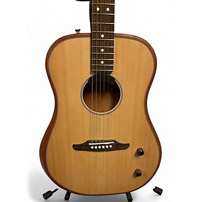 Used Fender highway series Dreadnought Natural Acoustic Electric Guitar