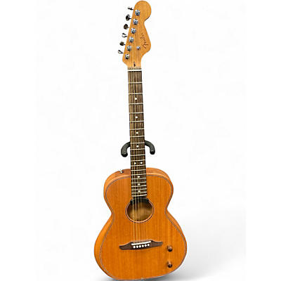 Used Fender highway series parlor Natural Acoustic Electric Guitar