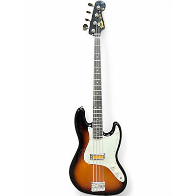Used Fender jazz bass gold foil 2 Tone Sunburst Electric Bass Guitar