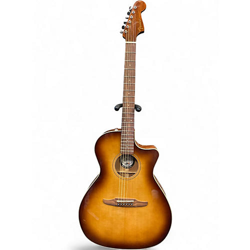 Used Fender newporter classic brown burst Acoustic Electric Guitar brown burst