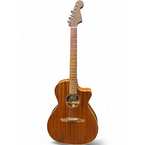 Used Fender newporter special mahogany Acoustic Electric Guitar mahogany