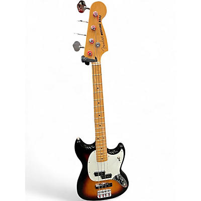 Used Fender player ii mustang pj 3 Color Sunburst Electric Bass Guitar