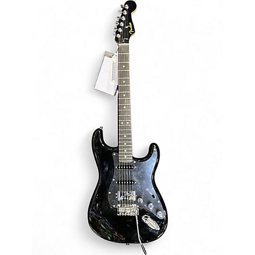 Used Fender special edition stratocaster hss ebony matching headstock Black Solid Body Electric Guitar Black