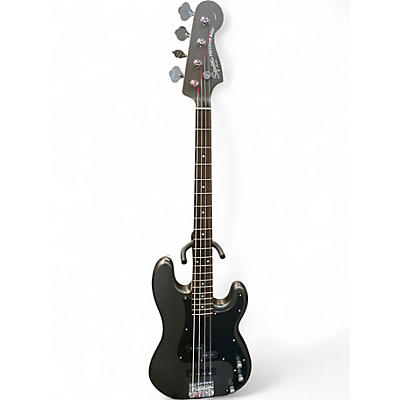 Used Fender squier standard  precision bass gun metal grey Electric Bass Guitar