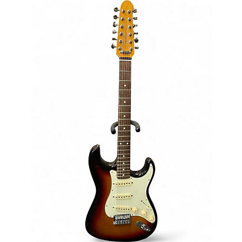 Used Fender stratocaster 12 3 Color Sunburst Solid Body Electric Guitar 3 Color Sunburst