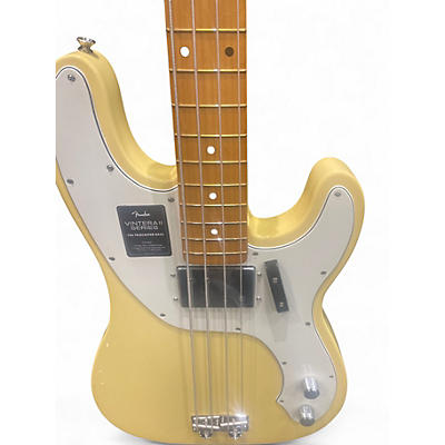 Used Fender  telecaster  Vintage Yellow Electric Bass Guitar