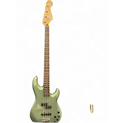 Used Fender zone pj Sage Green Metallic Electric Bass Guitar