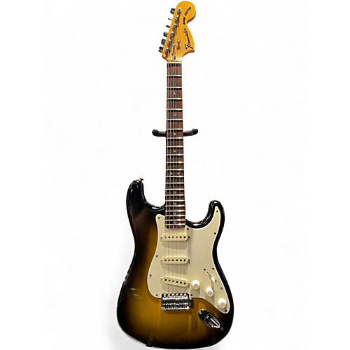 Used Fernandes Burny Custom strat style 2 Tone Sunburst Solid Body Electric Guitar 2 Tone Sunburst
