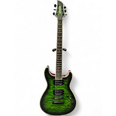 Used Fernandes Dragonfly Elite Trans Green Solid Body Electric Guitar