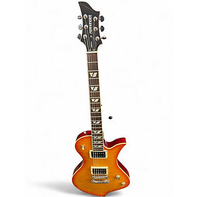 Used Fernandes Ravelle Deluxe Cherry Sunburst Solid Body Electric Guitar