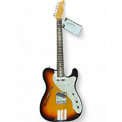 Used Fernandes TE-3 3 Color Sunburst Hollow Body Electric Guitar
