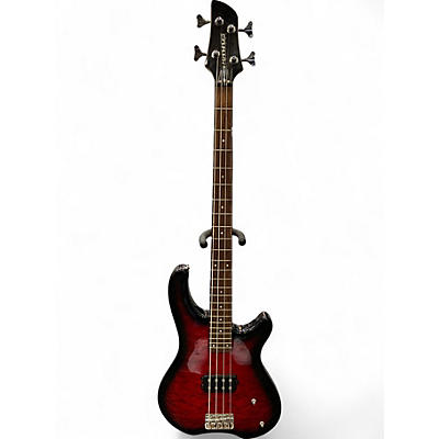 Used Fernandes Tremor Red Electric Bass Guitar