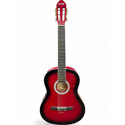 Used Fever FV039 Red Burst Classical Acoustic Guitar