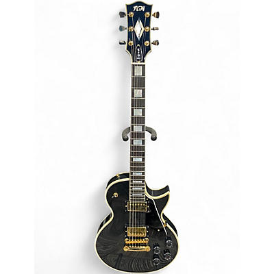 Used Fgn Fujigen Les Paul Style Black Solid Body Electric Guitar