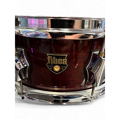 Used Fibes 13X5.5 jasper shell dark cherry Drum