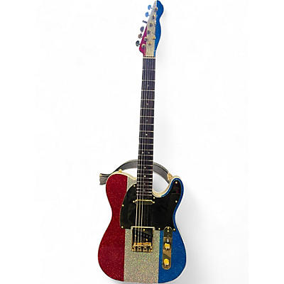 Used Firefly BUCK OWENS TRIBUTE Red White and Blue Solid Body Electric Guitar