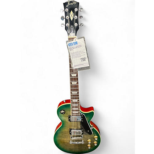 Firefly Used Firefly CLASSIC GREEN FLAME BURST Solid Body Electric Guitar GREEN FLAME BURST