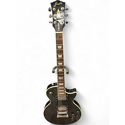 Used Firefly CLASSIC LP STYLE CHARCOAL FLAME  Solid Body Electric Guitar