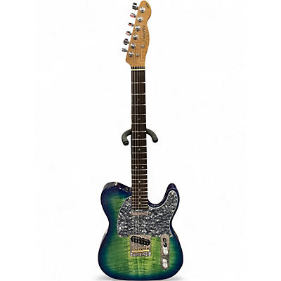 Used Firefly Classic Series Ocean Blue Burst Solid Body Electric Guitar
