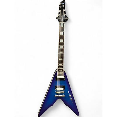 Used Firefly Classic V Blue Solid Body Electric Guitar