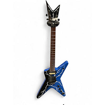 Used Firefly Dimebag Blue Lightning  Solid Body Electric Guitar