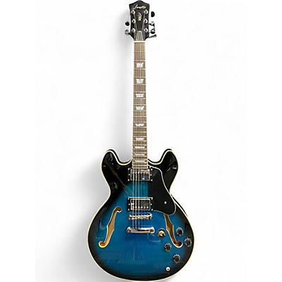 Used Firefly FF335 Blue Burst Hollow Body Electric Guitar