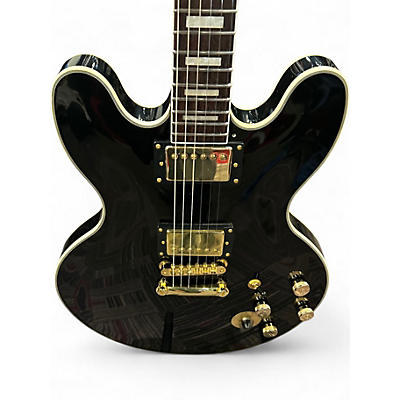 Used Firefly FF338 Black Hollow Body Electric Guitar