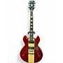 Used Firefly FF338 Cherry Racing Stripe Hollow Body Electric Guitar Cherry Racing Stripe