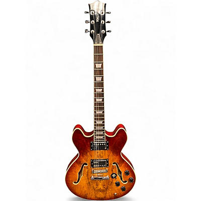 Used Firefly FF338 Spalted Maple Hollow Body Electric Guitar