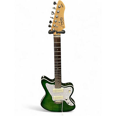 Used Firefly FFJA Trans Green Solid Body Electric Guitar