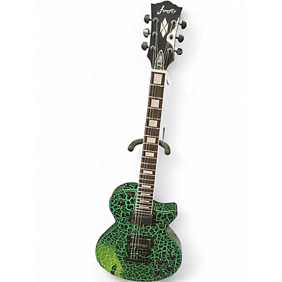 Used Firefly FFSP Elite  GREEN CRACKLE Solid Body Electric Guitar