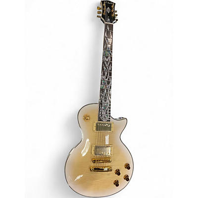 Used Firefly FFSP Elite LP Custom Style Flames Inlay White Solid Body Electric Guitar