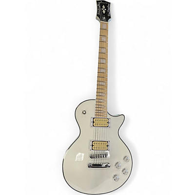 Used Firefly FFSPS Elite LP Custom Style Maple Fretboard White Solid Body Electric Guitar