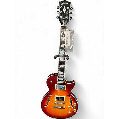 Used Firefly FFSPS Semi Hollow F-Hole LP Style 2 Color Sunburst Hollow Body Electric Guitar